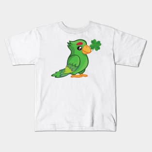 St Patricks Day Parrot Kids T-Shirt